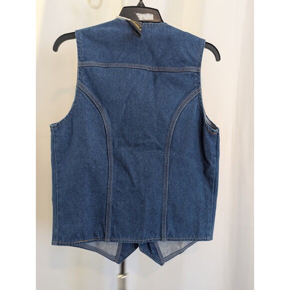 Vintage Wrangler Denim Blue Jean Vest Men's Medium 14oz Denim 70s 80s (G08) - Picture 5 of 12